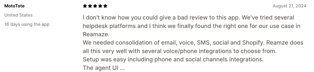 Reamaze Chat & Helpdesk reviews